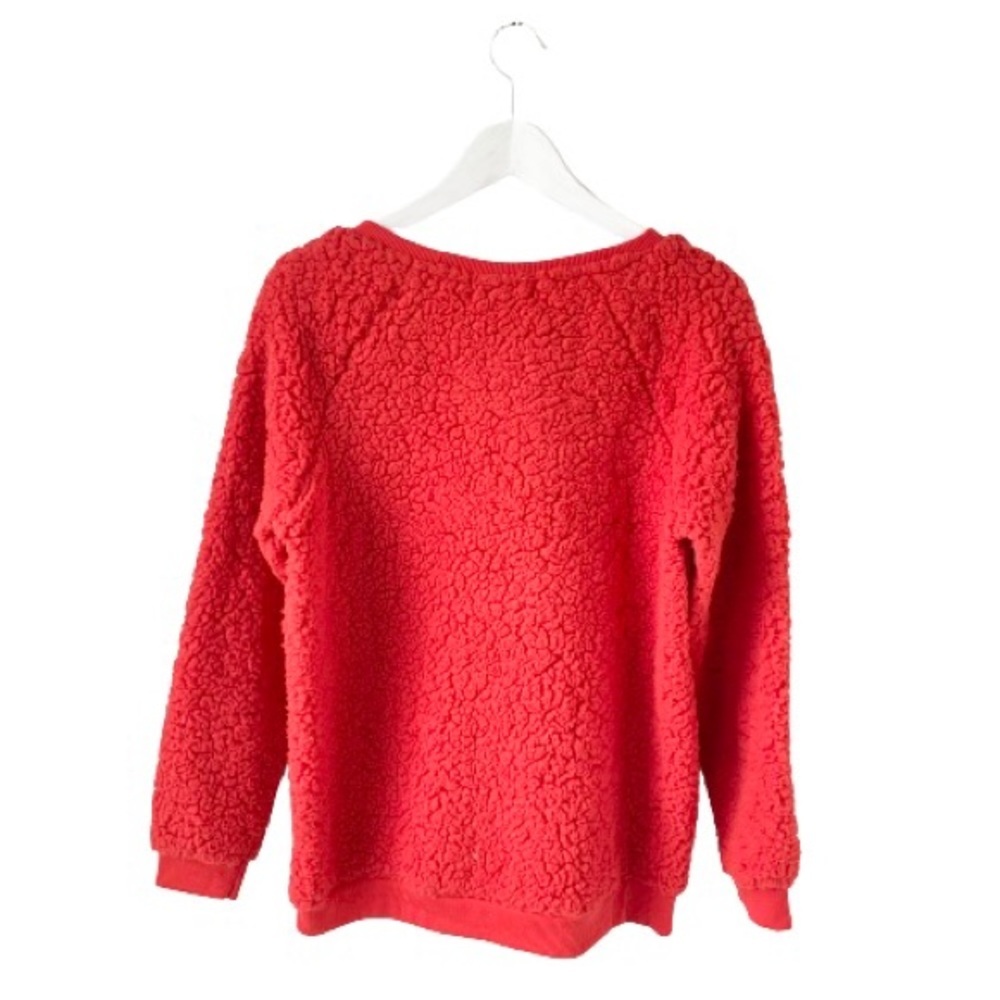 🌸New🌸 Poof New York Sherpa Pullover Large Red - Picture 7 of 7